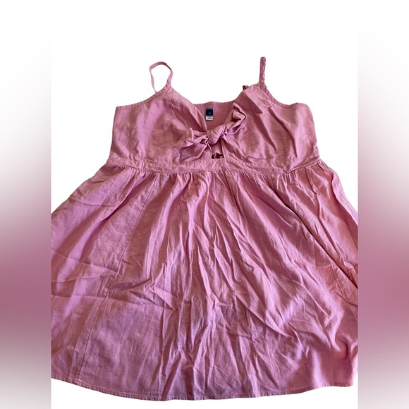 Old Navy Pink Mini Dress - Tie Close Bust w Cutout - Size 3X - Picture 1 of 2